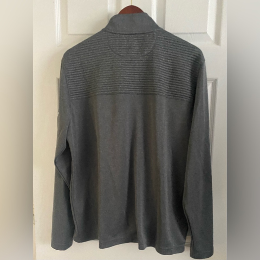 Ahead Textured Gray Snap Button Pull Over - image 3